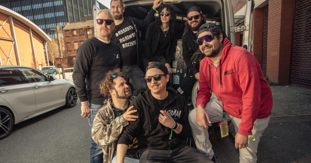 Punk bands with their punk vans Huck