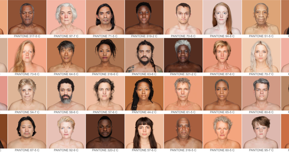 The photographer creating a Pantone colour chart for the human… | Huck