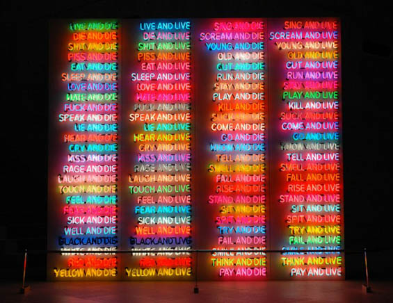 Bruce Nauman -100 Live and Die