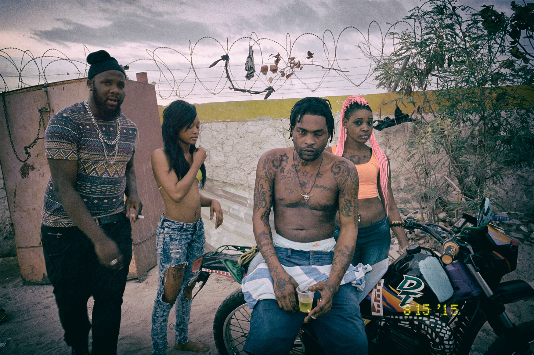 Ivar's friend Ricky Famous (left) at a hangout spot that backs onto the airport.