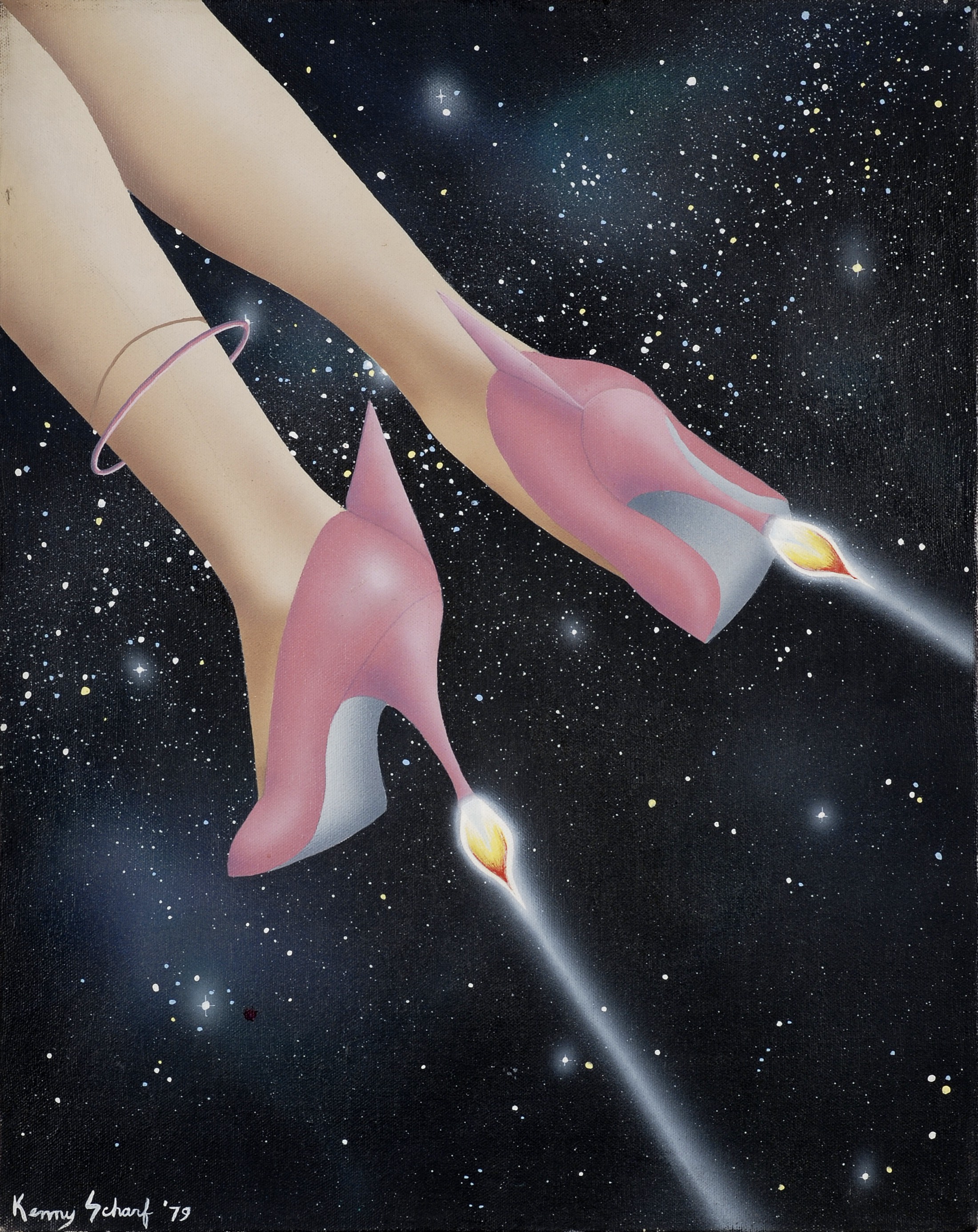 Kenny Scharf (American, born 1958). Having Fun. 1979. Acrylic on canvas. Collection Bruno Testore Schmidt, courtesy the artist and Honor Fraser Gallery, Los Angeles